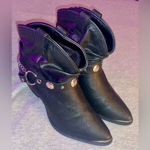 Dingo cowboy biker ankle boots booties goth punk 8.5 women’s